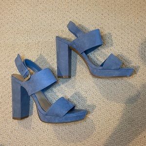 Blue Suede Heels